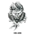 Black and white monkey king tattoo sticker, classic myth character for arms. - HB-698 / 210*148mm