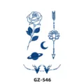 Sticker de tatouage semi-permanent aux herbes temporaire imperméable jus de plante GZ-546 - GZ-546 / 180X110MM