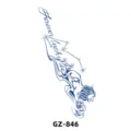 Herbal juice half arm tattoo sticker waterproof temporary lion constellation design SKU - GZ-846