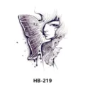 Waterproof temporary half sleeve tattoo sticker featuring a surreal woman butterfly wing design. - HB-219 / 210*148mm