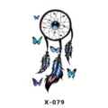 Adesivo per tatuaggio temporaneo acchiappasogni farfalla blu per arte corporea e decorazione. - Farfalla Blu Acchiappasogni (X-079)