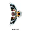 Traditional owl temporary tattoo sticker waterproof body art flash design model HB-220 - HB-220 / 210*148mm