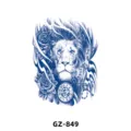 Herbal juice half arm lion rose pocket watch temporary tattoo sticker waterproof body art design - GZ-849