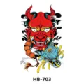 Japanese Hannya mask temporary tattoo sticker waterproof body art design HB-703 SKU - HB-703 / 210*148mm