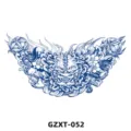 Herbal juice chest tattoo sticker blue mythical beast design semi permanent body art variant - Japanese Mythical Beast (GZXT-052)