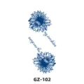 Herbal temporary tattoo sticker featuring sunflower design and English quotes, SKU GZ-102. - GZ-102