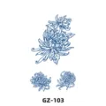 Herbal semi-permanent waterproof temporary tattoo sticker floral botanical body art GZ-103 - GZ-103
