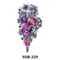 Waterproof temporary tattoo sticker featuring vibrant roses and elegant lace mandala patterns. - Colorful Rose Lace (XQB-229)
