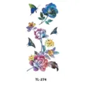 Adhesivo de tatuaje temporal de mariposa flor colorido variante para arte corporal brazo - Tl-274