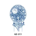 Herbal semi-permanent tattoo sticker blue fantasy tree earth design waterproof body art - Hand Holding Nature Style (GZ-311)