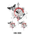 Waterproof temporary tattoo sticker with moth and geometric design for arm body art. - HB-900