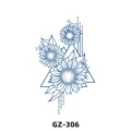 Herbal semi-permanent waterproof tattoo sticker featuring elegant sunflower and geometric art. - Sunflower Geometric Style (GZ-306)
