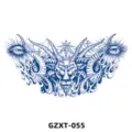 Herbal juice chest temporary tattoo sticker, dark goat demon design for back and chest. - Goat Head and Multiple Eyes (GZXT-055)