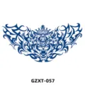 Herbal juice chest temporary tattoo sticker, tiger crown tribal design, semi-permanent art. - Crown Tiger (GZXT-057)