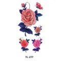 Pegatina de tatuaje temporal de mariposa de rosa colorida impermeable arte corporal para el brazo - TL-277