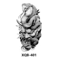 Pegatina de tatuaje temporal con serpiente japonesa y diseño de máscara Hannya, arte corporal. - Estilo Serpiente Hannya(XQB-401)