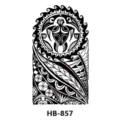 Waterproof temporary tattoo sticker featuring Maori tribal turtle design for arm and chest. - HB-857