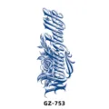 Herbal semi-permanent tattoo sticker waterproof juice arm tattoo with letter and rose design. - GZ-753
