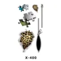 Temporary Tattoo Sticker 3D Puzzle Leopard Print Zipper Body Art Waterproof Fake Tattoo - Puzzle & Leopard (X-400)