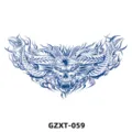 Herbal juice chest tattoo sticker semi permanent demon skull design lasts 15 days body art - Demon Skull (GZXT-059)