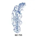 Herbal semi-permanent waterproof juice tattoo sticker half arm wing lettering design GZ-755 - GZ-755