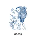 Herbal Juice Temporary Tattoo Sticker Lotus Ancient Chinese Beauty Body Art Waterproof - GZ-110
