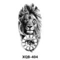 Adhesivo de tatuaje temporal impermeable con cabeza de león y diseño de ojo de reloj. - Estilo Reloj León(XQB-404)