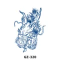 Herbal semi-permanent waterproof juice tattoo sticker dragon variant design for arm body art. - Chinese Dragon Head Style (GZ-320)