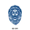 Herbal semi-permanent waterproof lion juice temporary tattoo sticker for men and women - Roaring Lion Style (GZ-291)