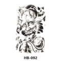 Japanese hannya demon mask temporary tattoo sticker for arm body art waterproof dark style - HB-092