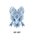 Herbal semi permanent tattoo sticker bull skull geometric waterproof long lasting art - Bull Skull Totem Style (GZ-287)