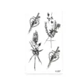 Black rose sword temporary tattoo sticker sheet gothic body art waterproof fake tattoo - K-207