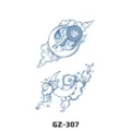 Herbal semi-permanent waterproof tattoo sticker with cloud sun moon celestial design. - Sun Moon Stars Style (GZ-307)