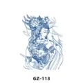 Herbal Juice Temporary Tattoo Sticker Blue Dragon Ancient Chinese Beauty Design Variant - GZ-113