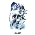 Gothic skull and raven temporary arm tattoo sticker, waterproof dark style body art design. - HB-095