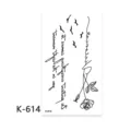 Minimalist line art temporary tattoo sticker featuring floral and bird design, fashion art. - K-614