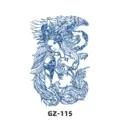 Herbal juice tattoo sticker semi-permanent waterproof GZ-115 chinese goddess art. - GZ-115