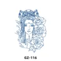 Herbal tattoo sticker waterproof semi-permanent traditional beauty rose flower design SKU GZ-116 - GZ-116