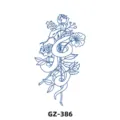 Herbal semi-permanent waterproof juice temporary tattoo sticker with snake and flower design. - GZ-386