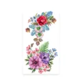 Watercolor floral temporary tattoo sticker sheet, vibrant botanical body art design variant. - K-541