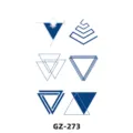 Herbal temporary tattoo sticker geometric triangle waterproof body art fake tattoo design. - GZ-273 / 110x180mm