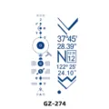 Herbal temporary tattoo sticker semi-permanent waterproof geometric design variant SKU GZ-274 - GZ-274 / 110x180mm