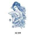 Herbal semi-permanent tattoo sticker waterproof juice tattoo for chest and body art design GZ-039 - GZ-039