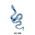 Blue snake temporary tattoo sticker, waterproof herbal semi-permanent body art design GZ-388 - GZ-388