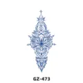Semi-permanent herbal lotus tattoo sticker, waterproof long-lasting floral flash body art. - GZ-473 / 180X110MM