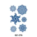 Blue herbal temporary tattoo sticker sheet mandala lace floral waterproof body art design sku - GZ-276 / 110x180mm
