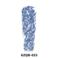 Herbal juice full arm temporary tattoo sticker blue eagle peony design body art SKU GZQB-033 - GZQB-033 (Eagle and Peony)