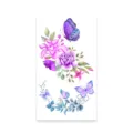 Watercolor butterfly flower temporary tattoo sticker set for women body art decor 1pc - K-545