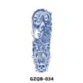 Herbal juice full arm temporary tattoo sticker waterproof long lasting body art fake tattoo - GZQB-034 (Skull and Rose)