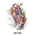 Waterproof colorful half arm tattoo sticker fashion body art design for men and women - HB-302 / 210*148mm
